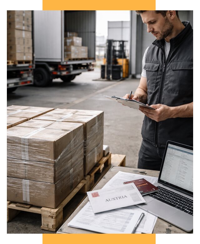 Доставка в Австрию от 65754 р. Логистика и экспорт СетСервис-Брн